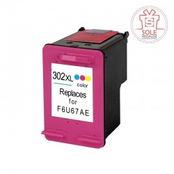 Cart, HP 302 XL Color (reman,)
